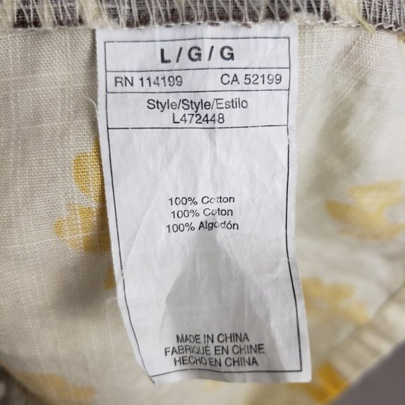 Roxy Smocked Floral Tank Blouse (Large) - Picture 7 of 8